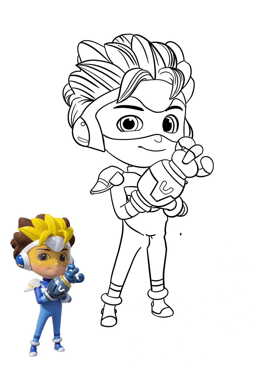 奇趣特工队角色手绘线稿|可填色|可打印 奇趣特工队手绘线稿