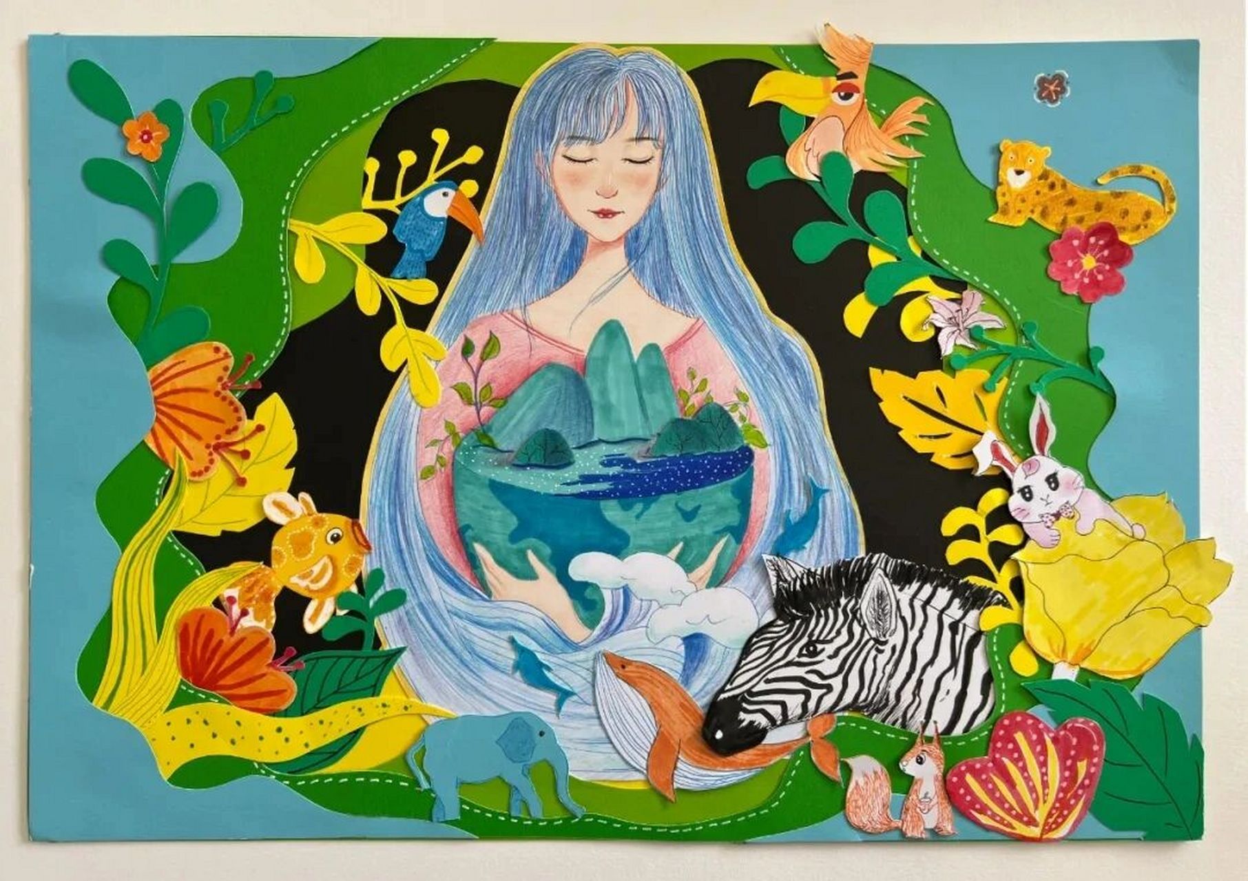 绘画获奖作品分享95 第七届世界地球日96儿童画公益大赛由自然