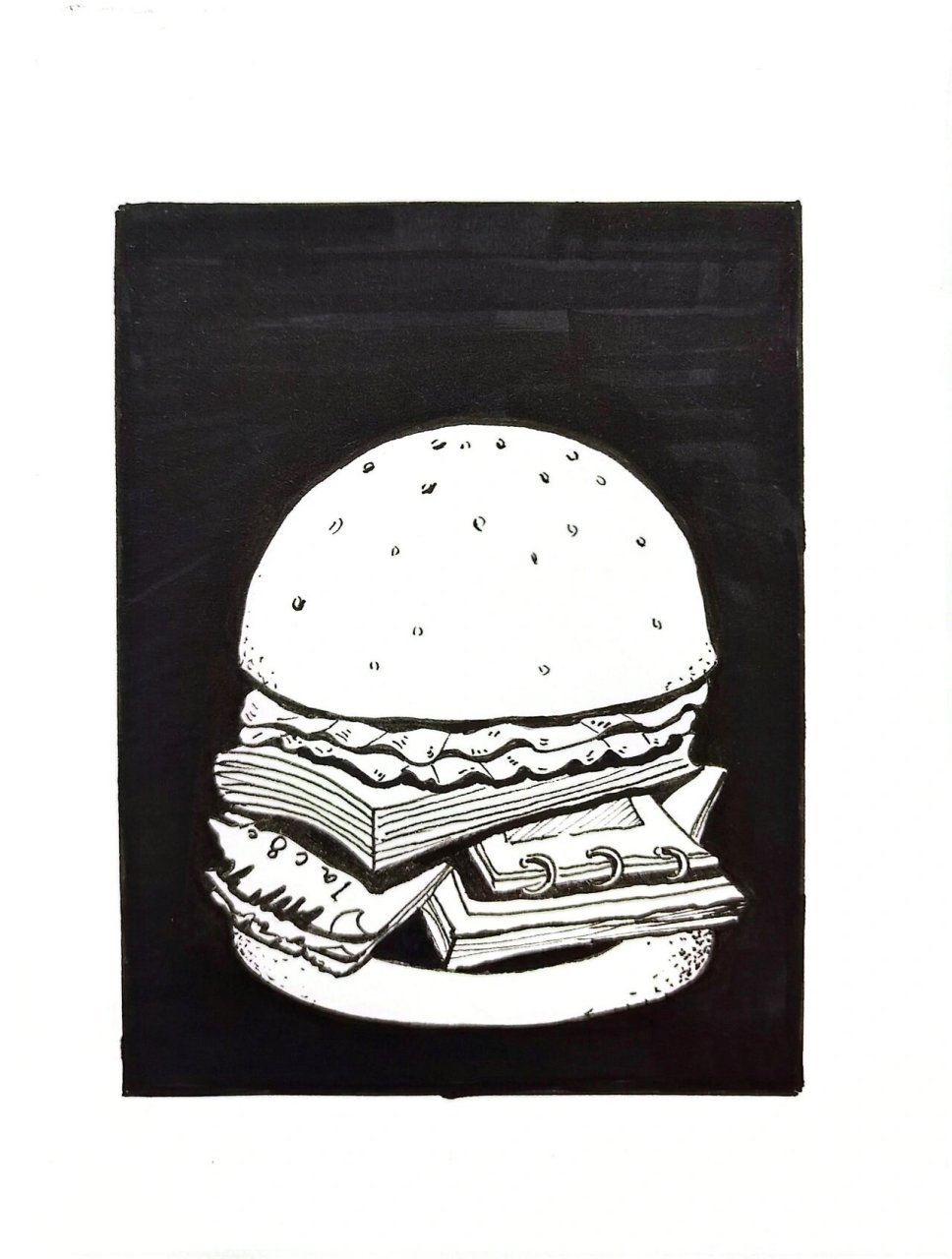 手绘关于书本的图形同构97999091