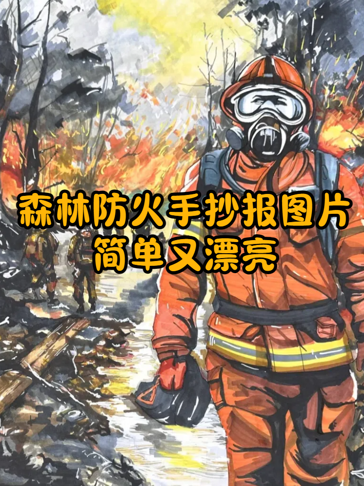 森林防火手抄报图片简单又漂亮 夏日炎炎,热情如火,那片绿树成荫的