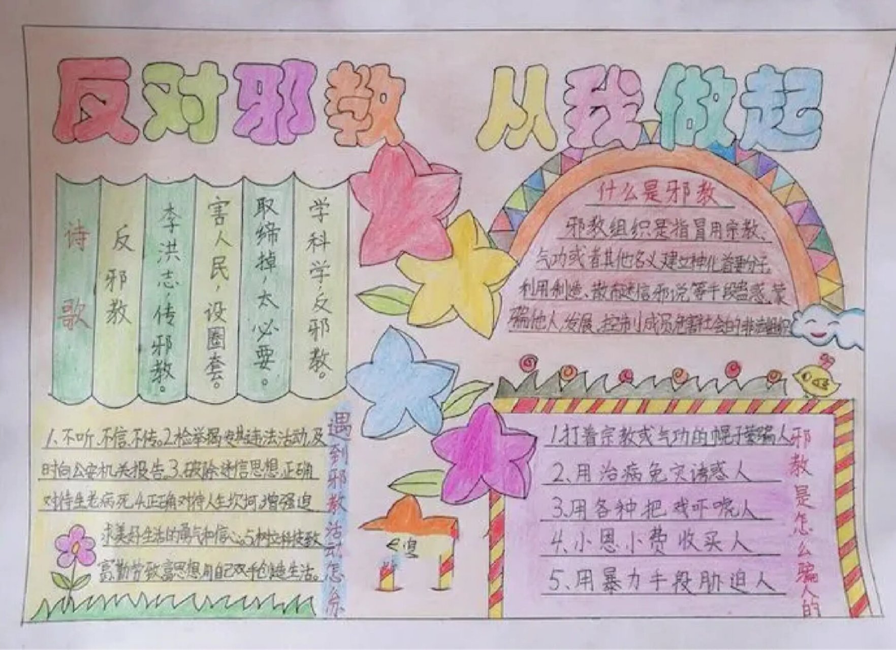 反邪教手抄报
