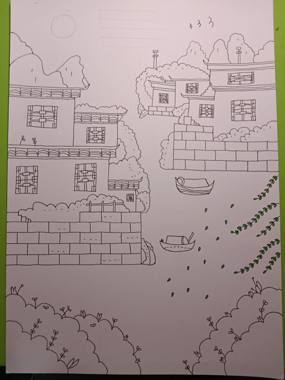 古诗配画主题#忆江南#手抄报完成