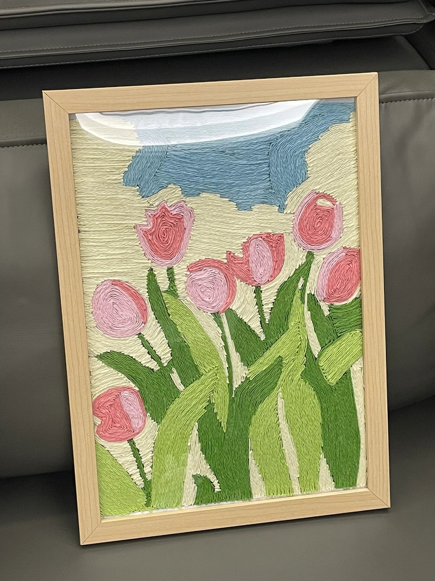 郁金香纸绳贴画