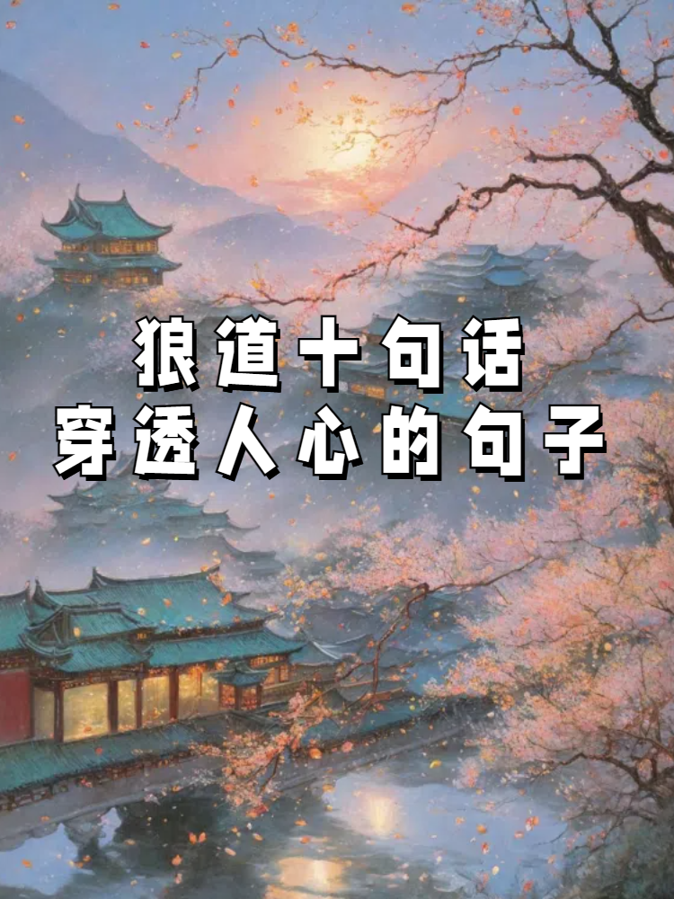 狼道十句话穿透人心的句子