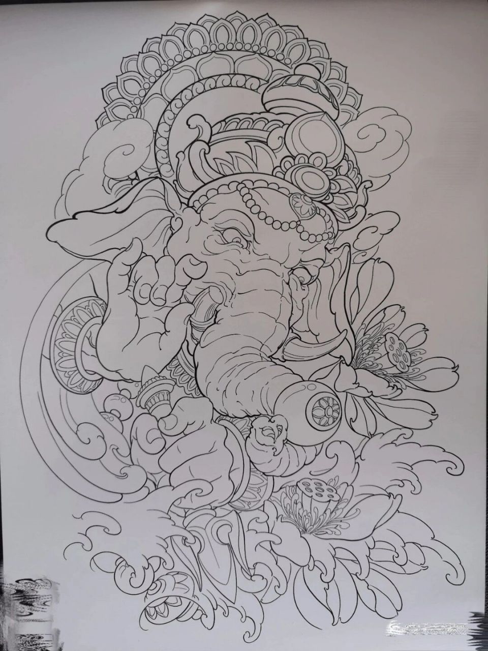 泰国象神 手稿图片