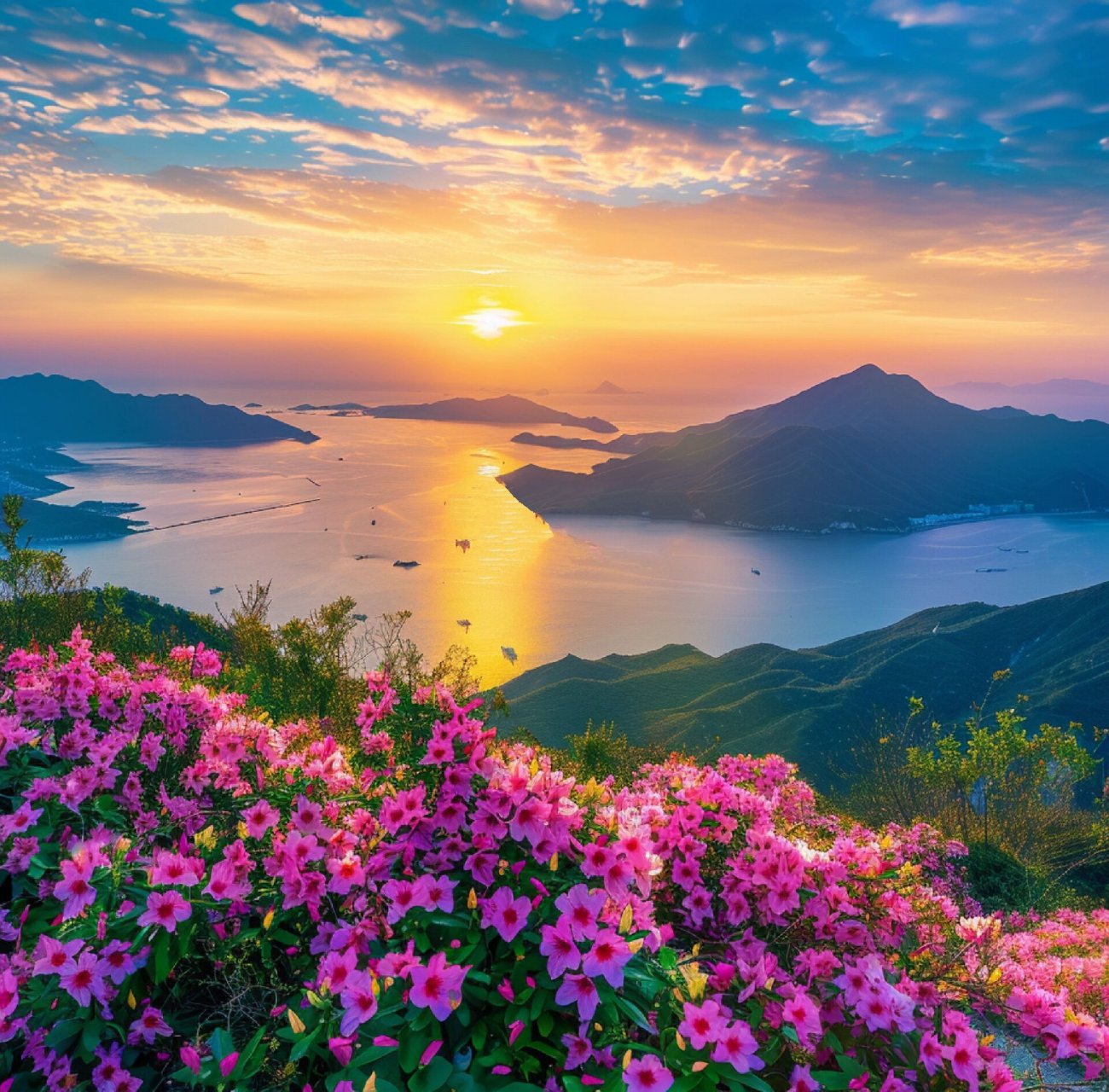 好运头像‖晨曦 紫气东来聚水成潭 花开富贵 超美的一张头像,适合女性