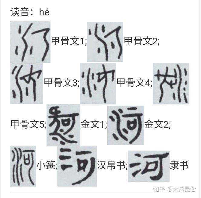 河的甲骨文字图片图片