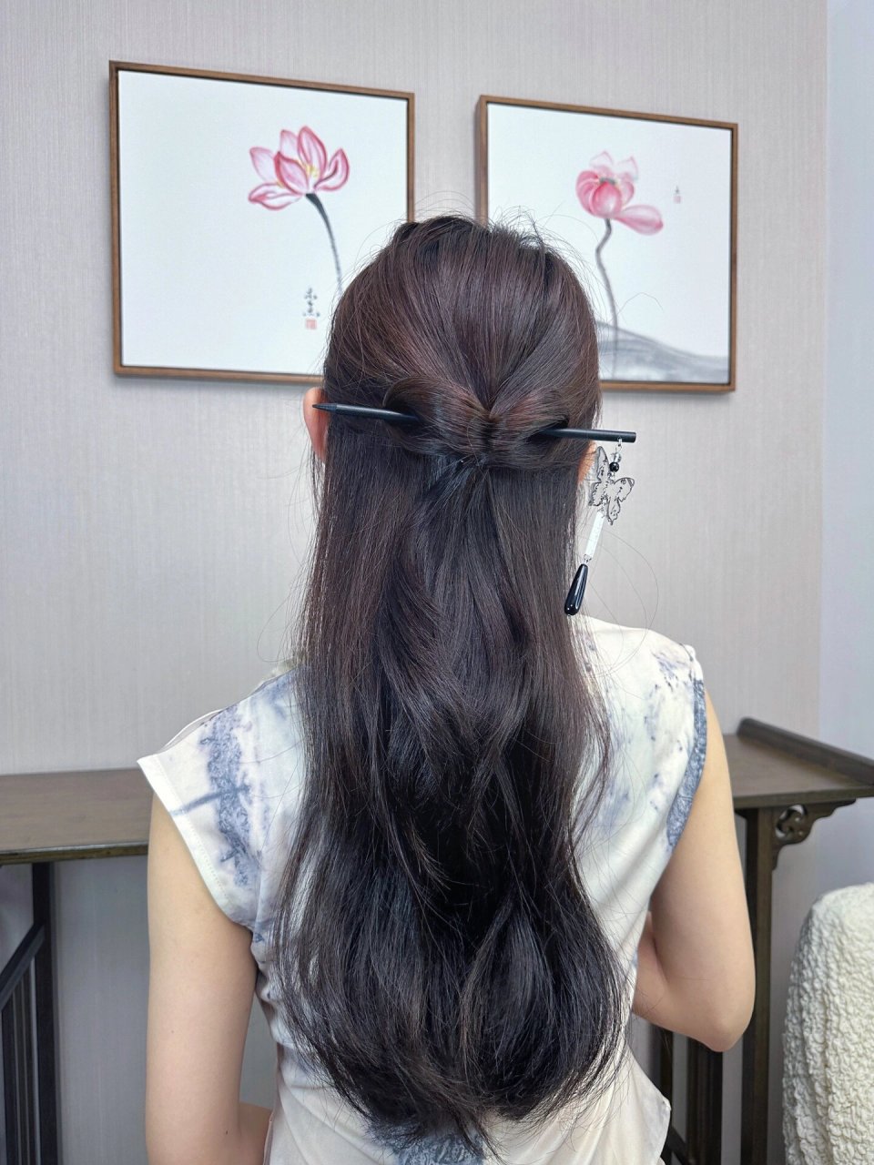 款新中式温婉发型合集73背影天菜6015 好看的九款新中式盘发