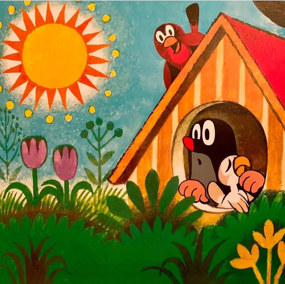 鼹鼠的故事儿童插画