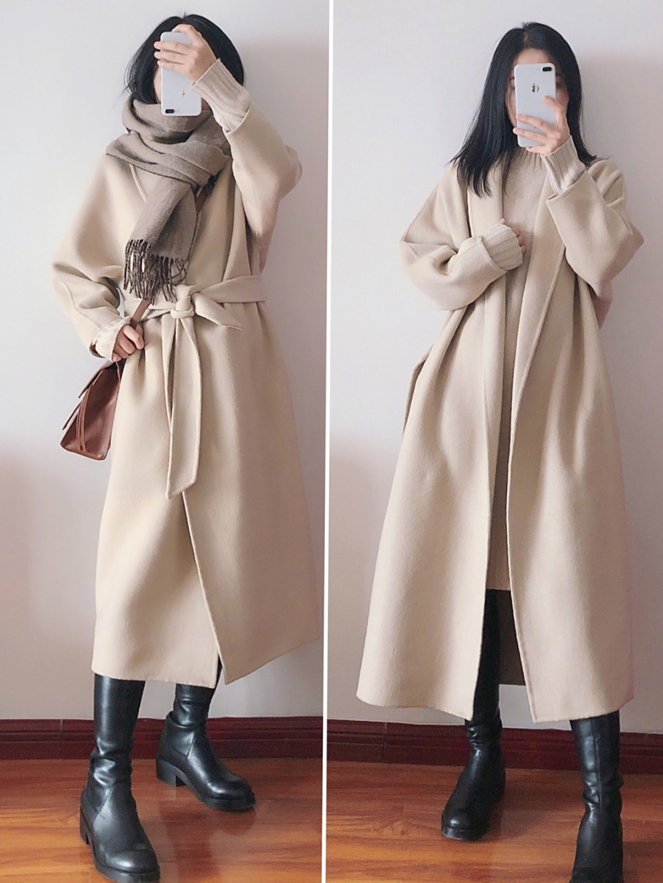 米色大衣穿搭法05 不考虑保暖性的穿搭法就是耍流氓[大笑][大笑]