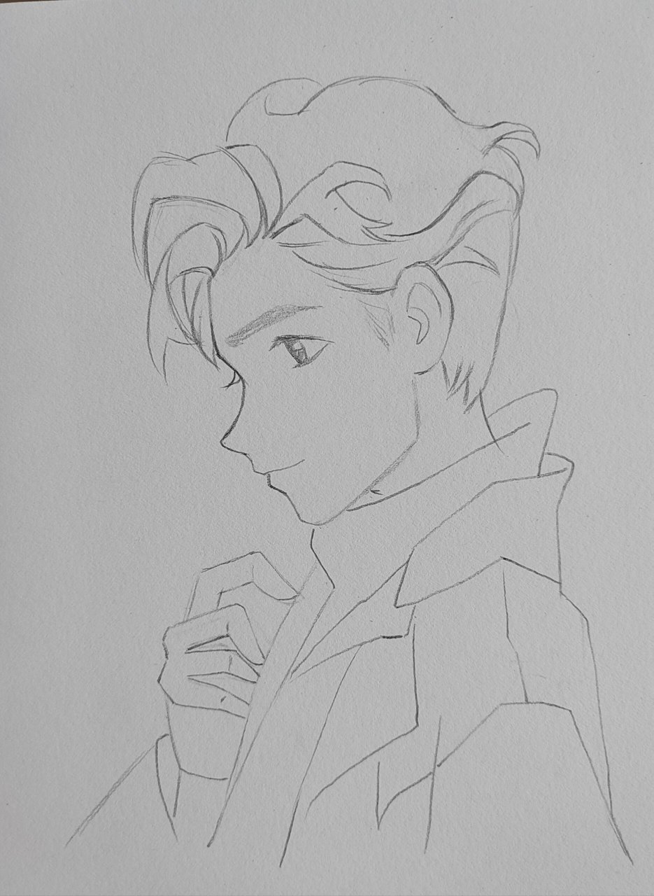 素描简单动漫人物男孩