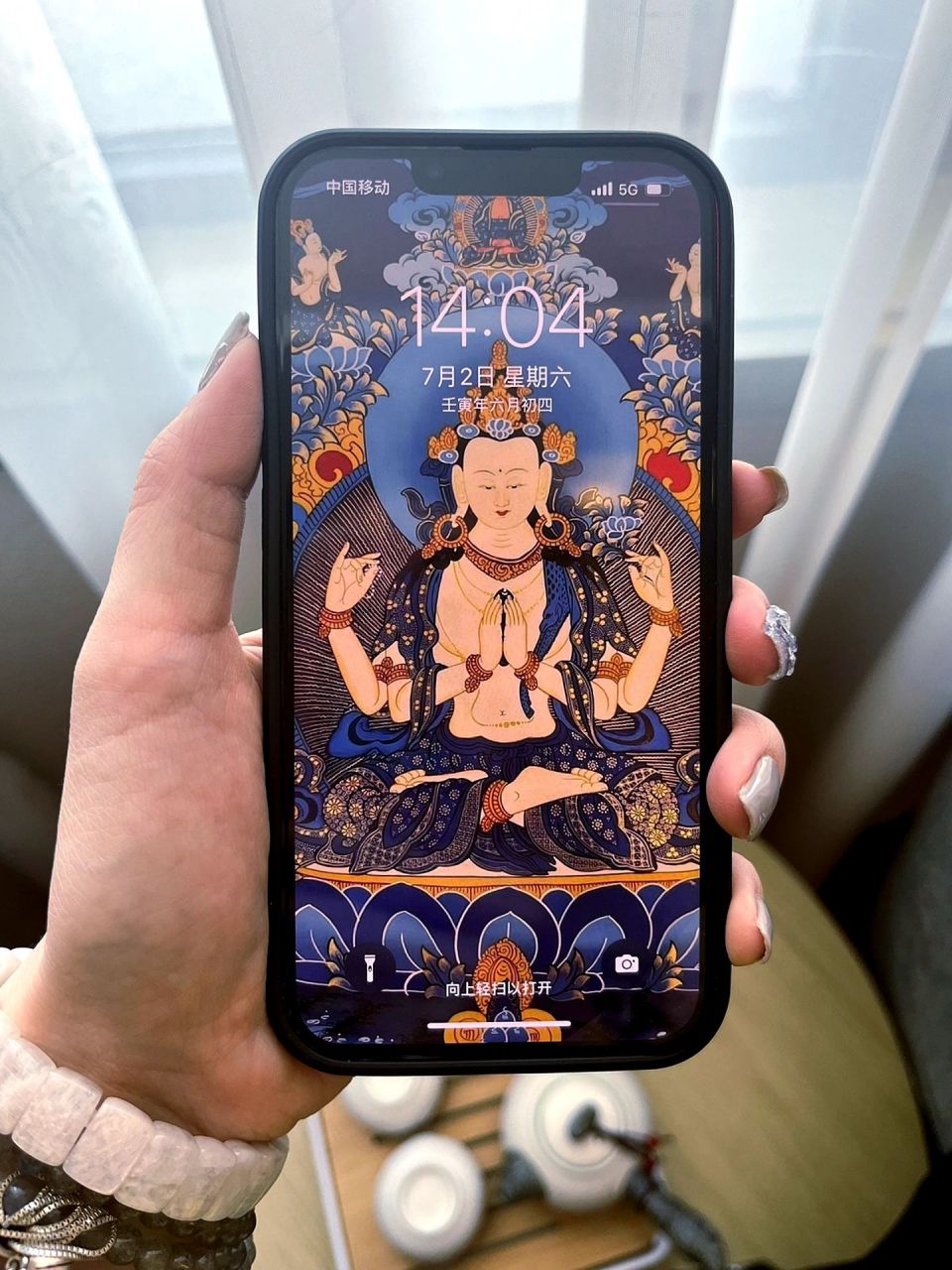 四臂观音手机壁纸 | 拿走不谢 做了张四臂观音手机壁纸 四臂观音-是大