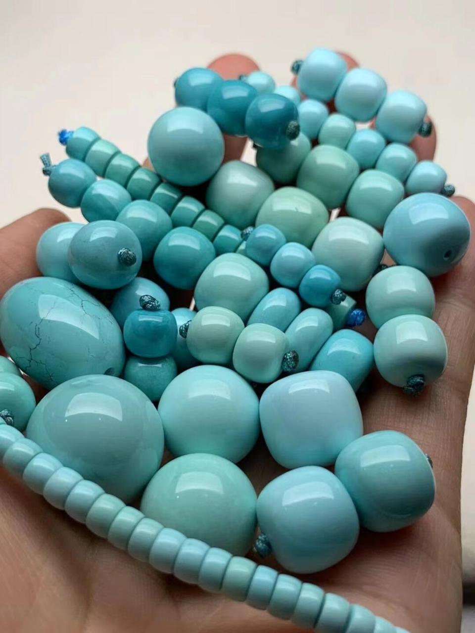78原矿天然绿松石手串工厂上新大量绿松石手串项链 带地大检测证书