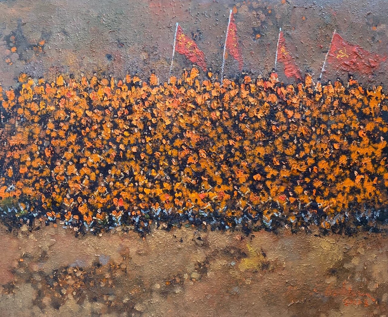 抗洪精神 油画作品 2021抗洪精神系列油画组画欣赏 弘扬传承爱国主义