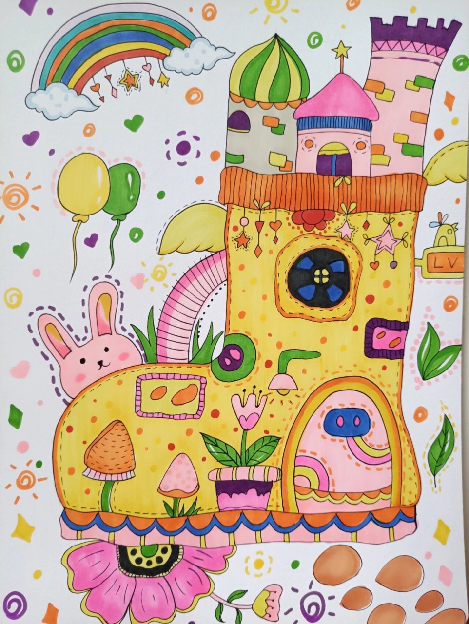 创意儿童画——鞋子变变变 儿童画～儿童美术鞋子的想象～#创意美术