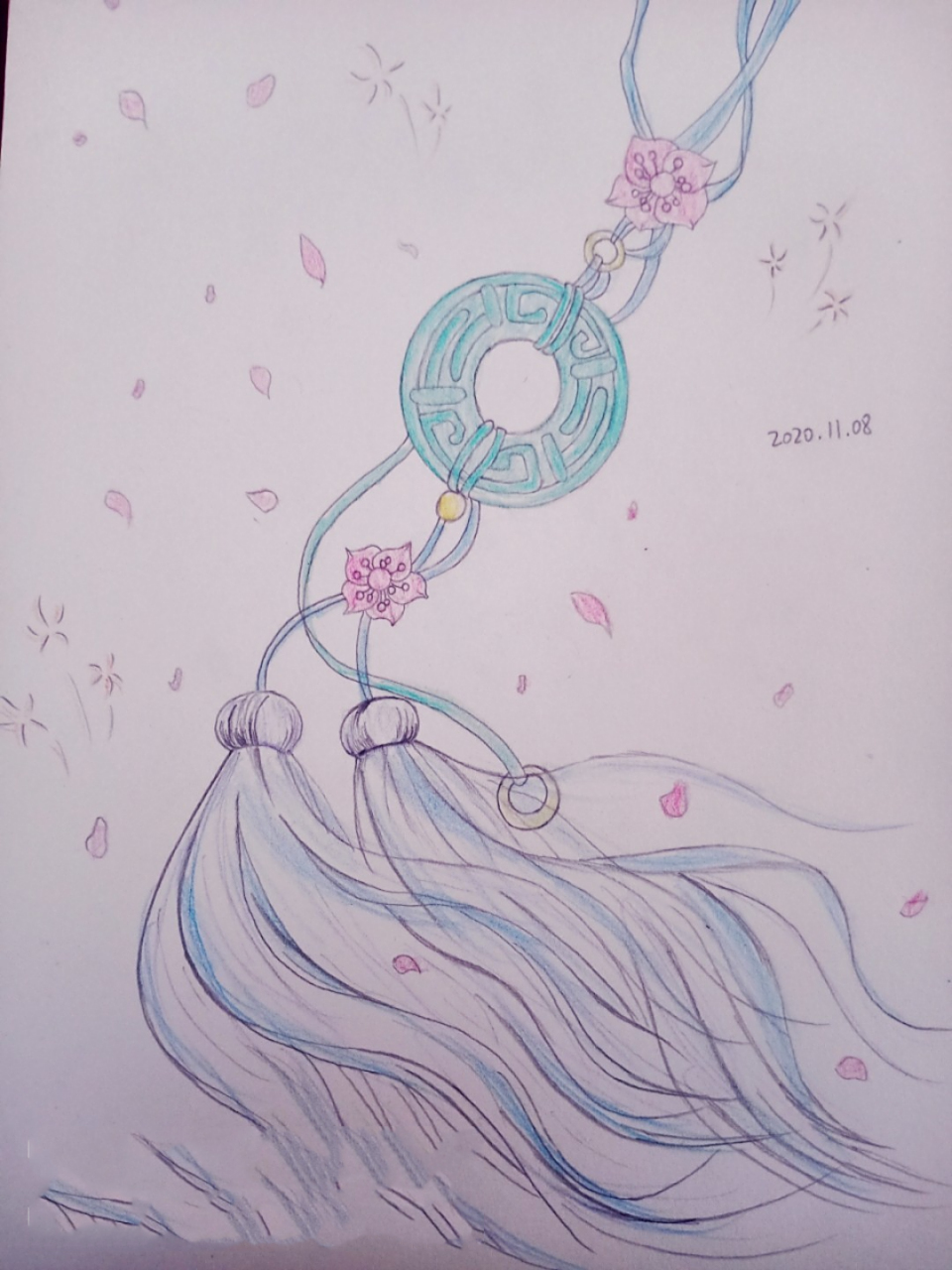 古风玉佩简笔画