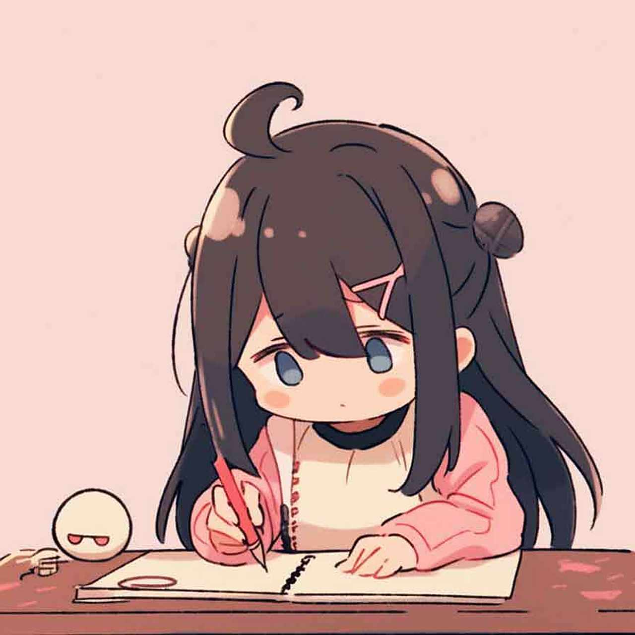 做作业系列头像|可爱女生头像 作业是一种 可以让人犯困的神奇物品