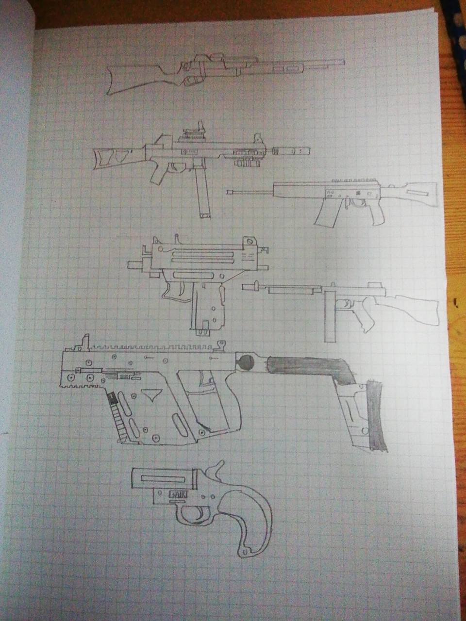 绘画枪械1 第一次用,画一页枪