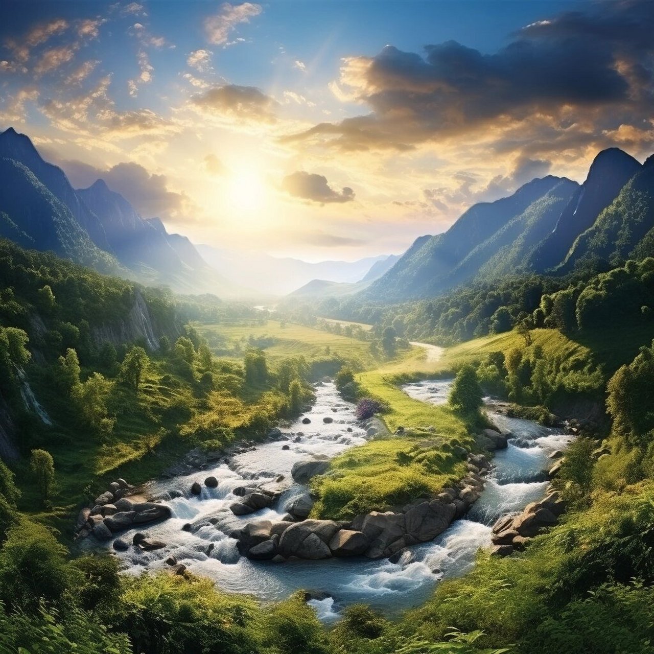 适合自己当老板的男士的风景头像 适合男士的风景头像,日出,青山绿水