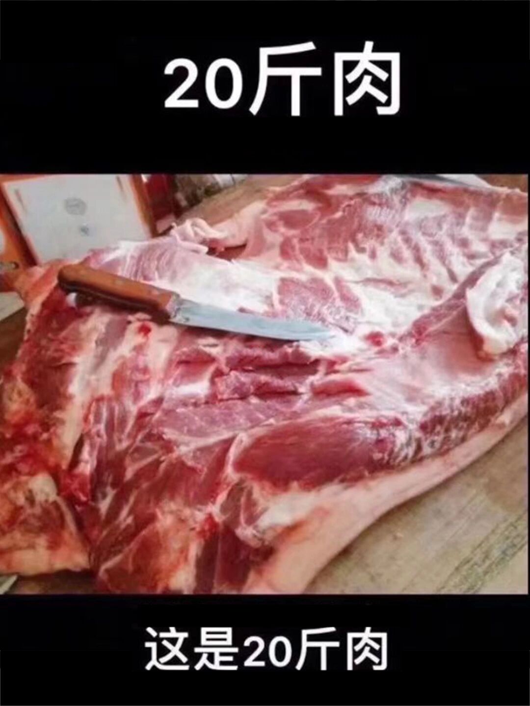 20斤肉的样子