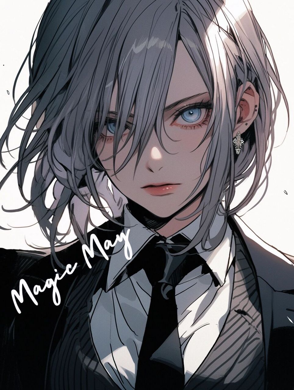 9908 接下来,我要给大家推荐一款非常帅气的女生头像——西装暴徒