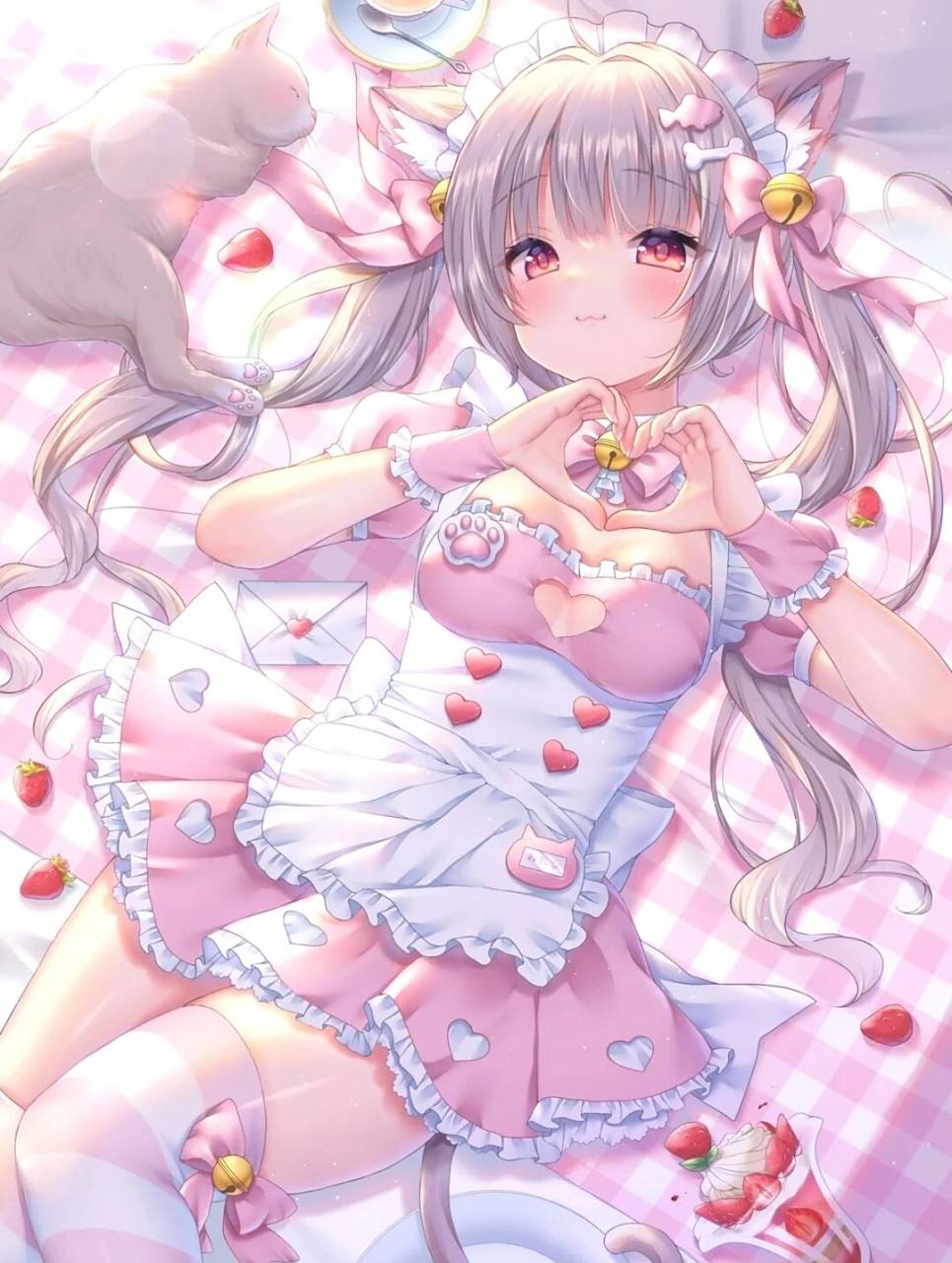 二次元少女粉色系绝美壁纸 头像 第一张适合当壁纸第二三张适合当头像