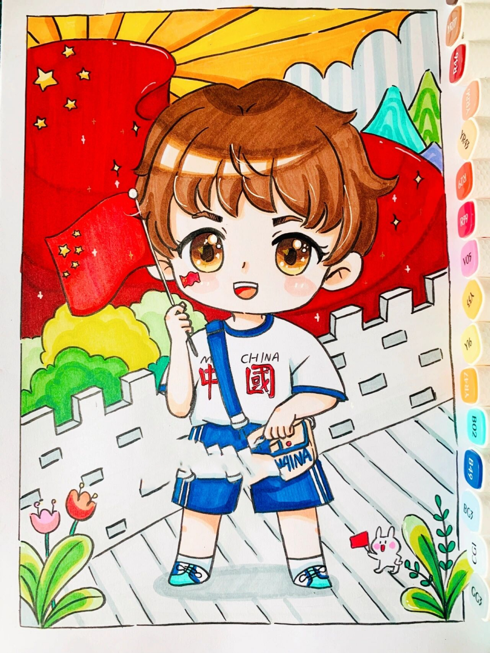 【国庆节动漫人物1661506615】祖国万岁94原创 99今天是