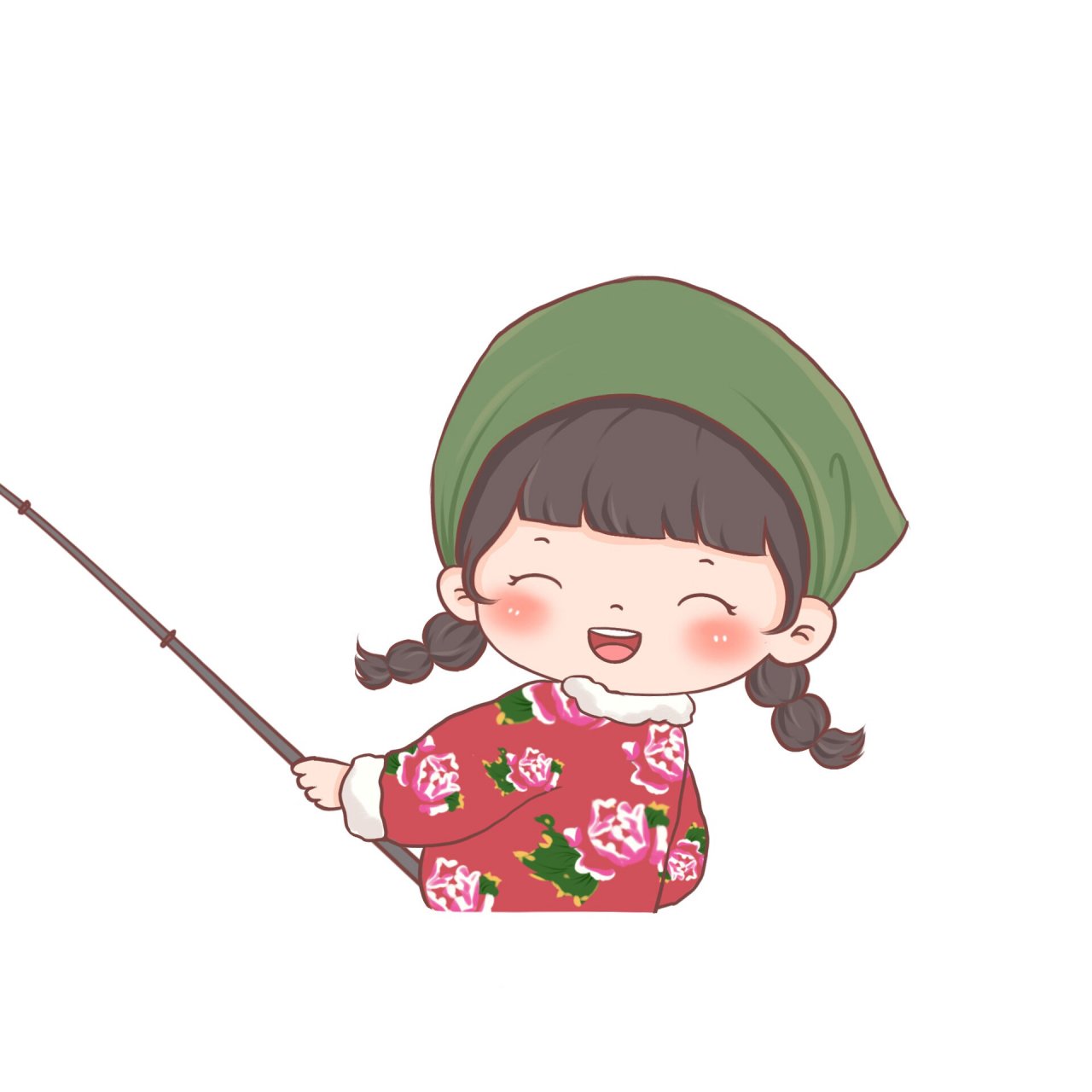 花棉袄情头～右划换头巾颜色