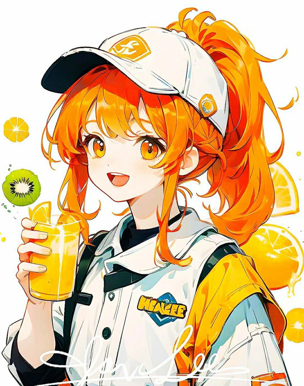 多巴胺女孩橙子橙色系头像壁纸