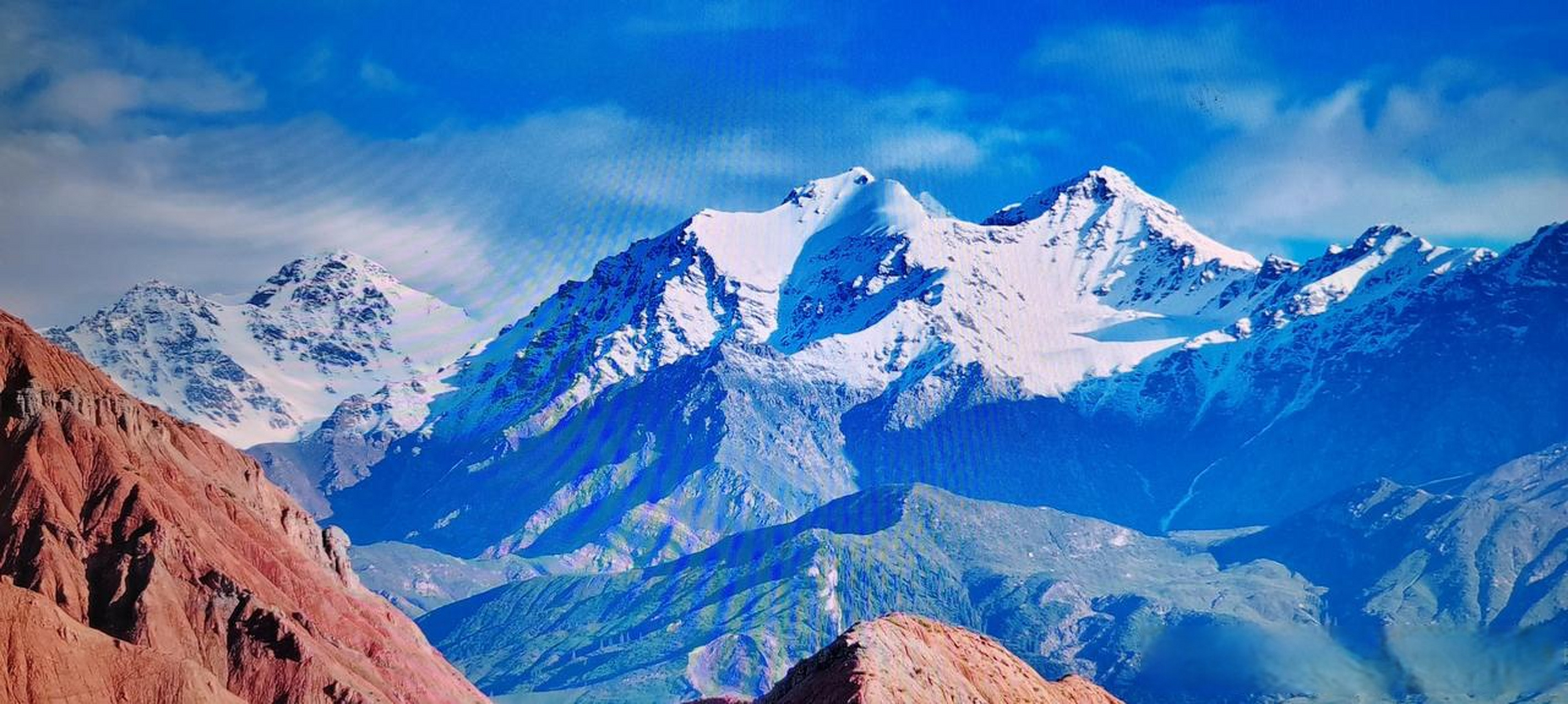 天山托木尔峰,终于还是露出了尊容