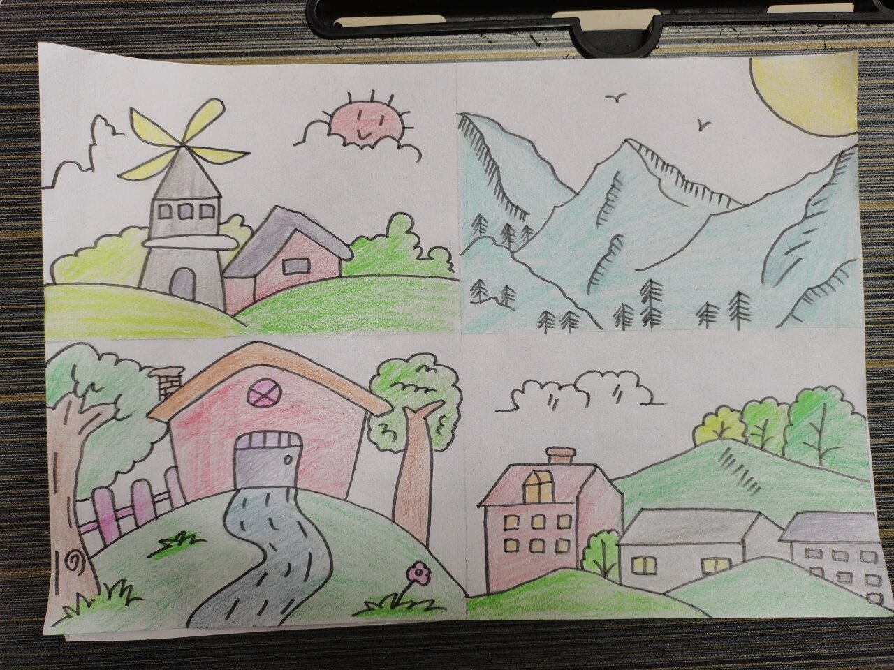 构图景物简笔画