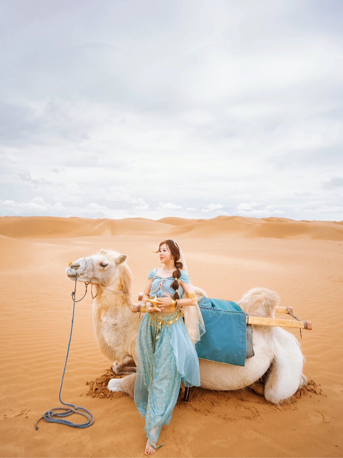 中卫茉莉公主,骆驼超级萌,沙漠拍照太美!