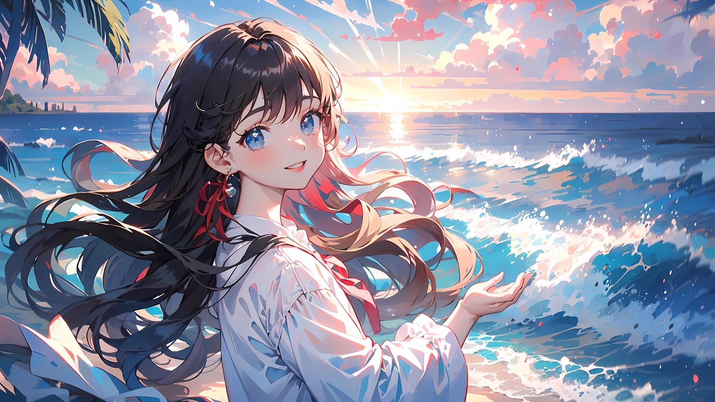 【4k高清全屏电脑壁纸 】希望海可以一直蓝93