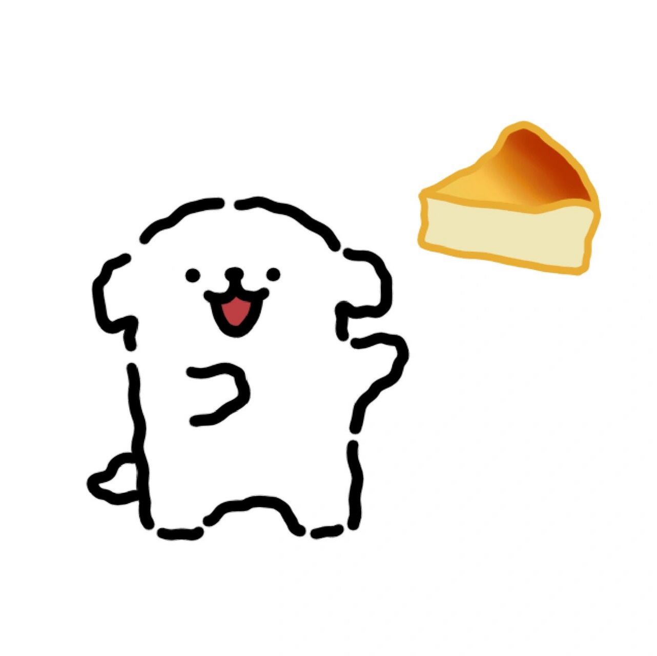 二创线条小狗 为了哄女朋友画的一些个线条小狗表情包