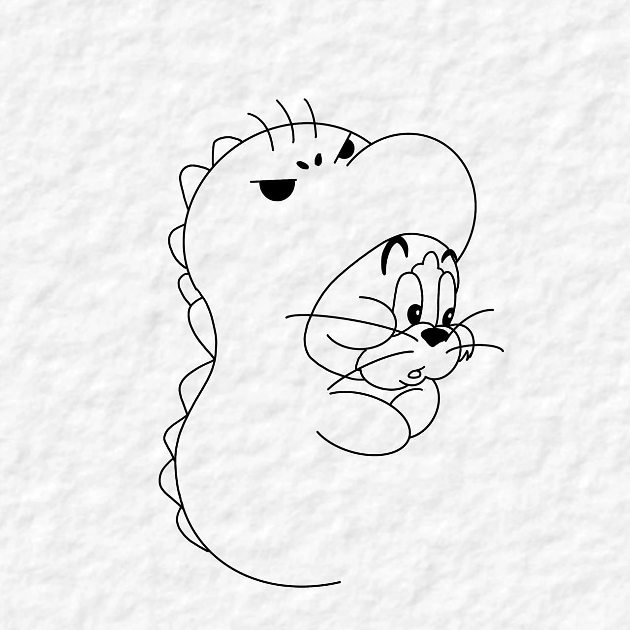 汤姆猫简笔画教程步骤
