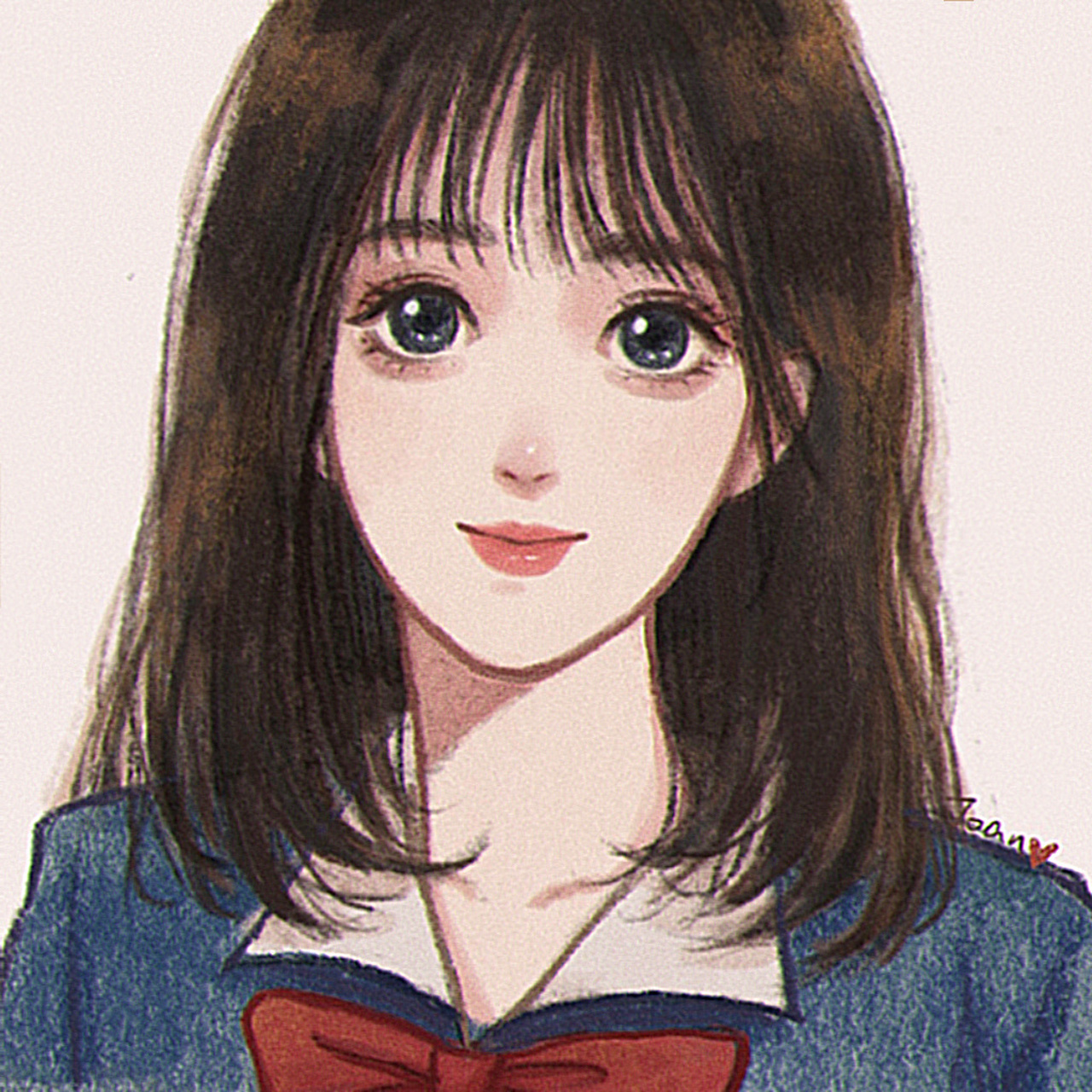 灌篮高手系列女生头像|晴子|ipad手绘 开新坑啦～最近在重温童年动画