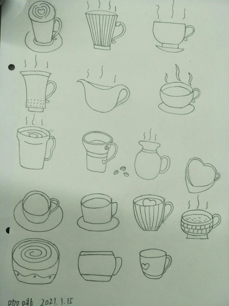 简笔画咖啡,坚持打卡 #绘画