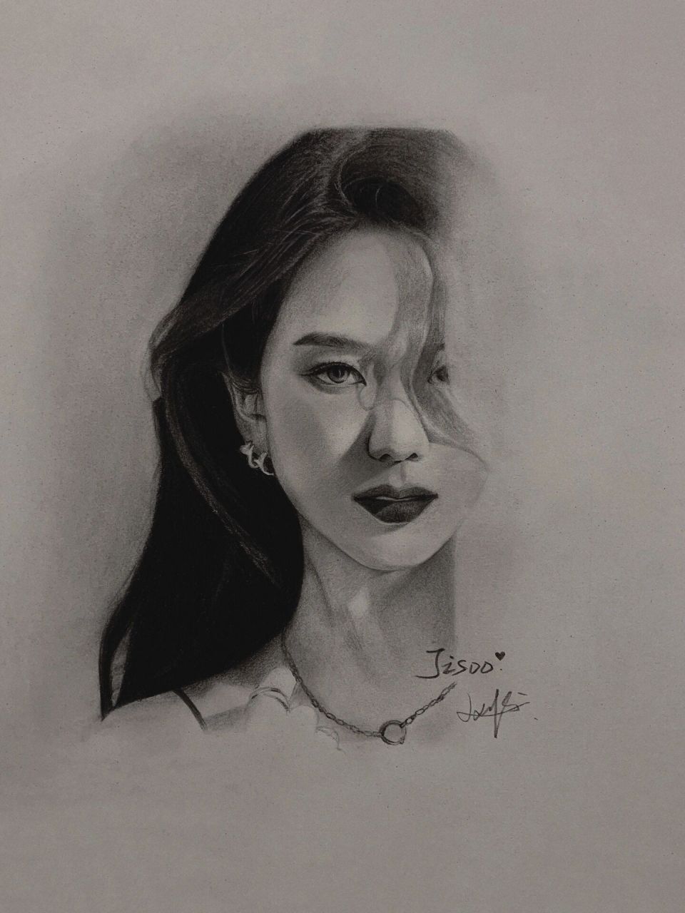 jisoo素描图片