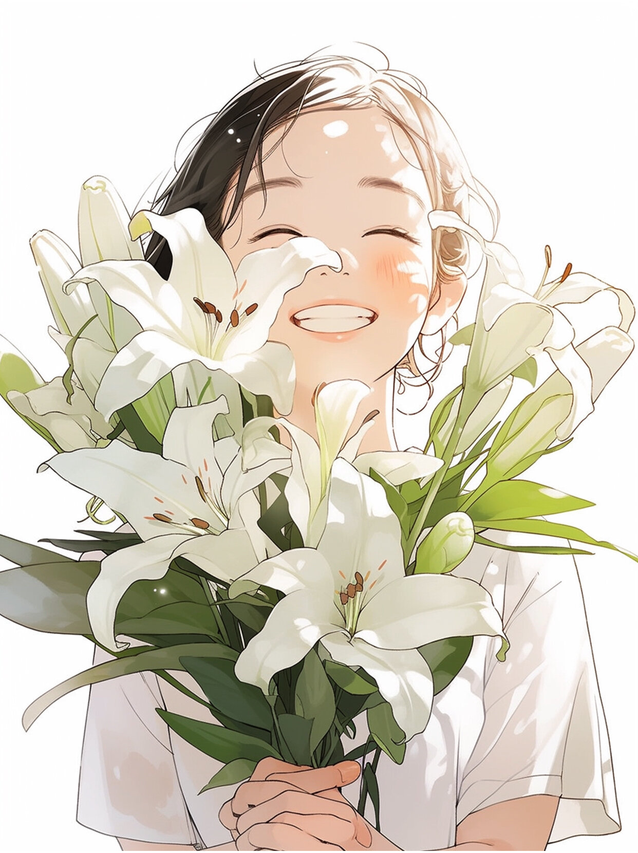 百合花女孩|治愈系|温柔女头