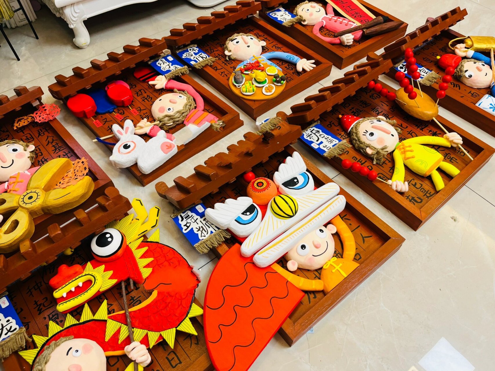 幼儿园环创】民俗走廊楼道挂画挤塑板中国风 千寻环创挤塑板2c62m