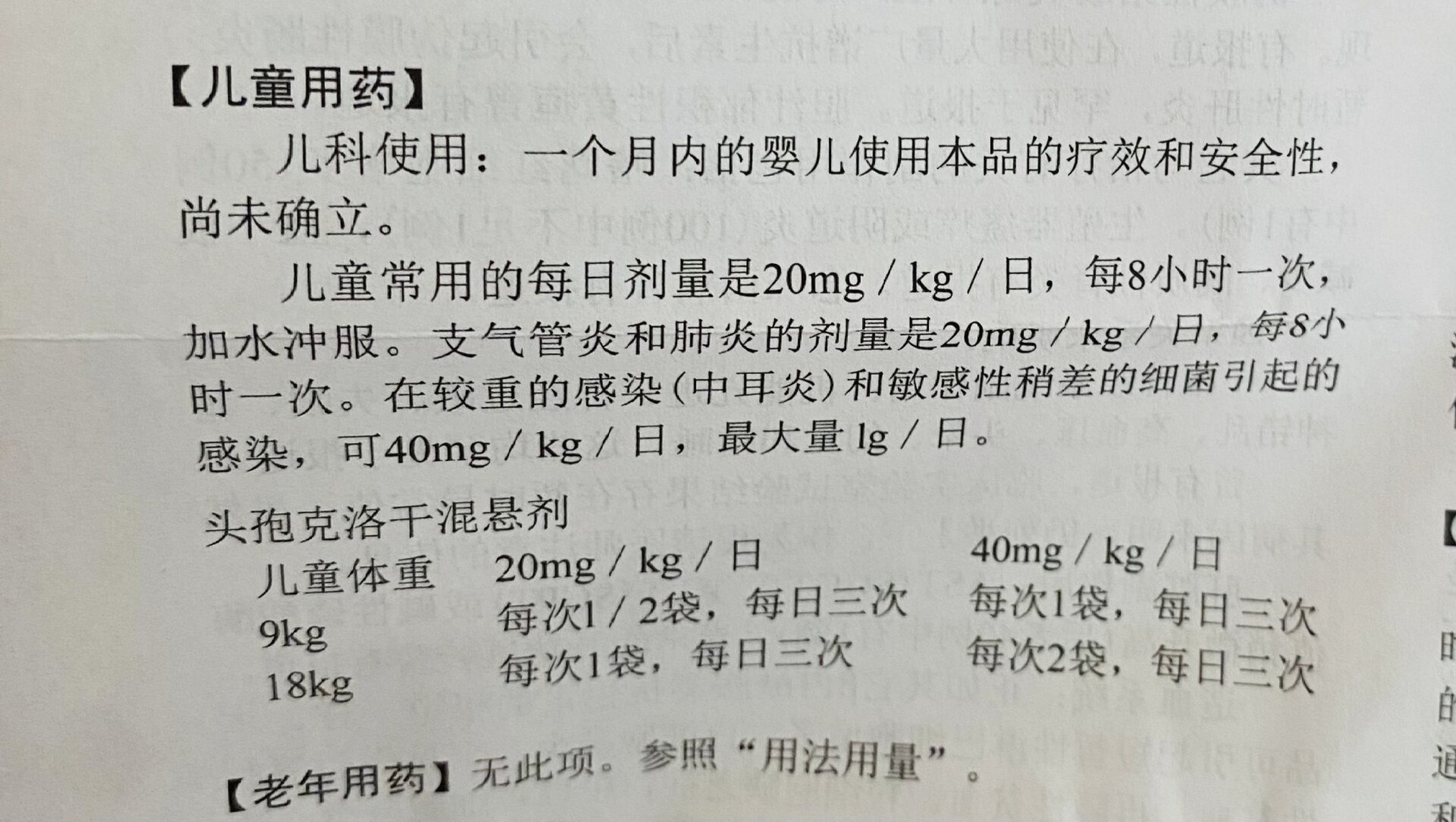 希刻劳用量儿童图片