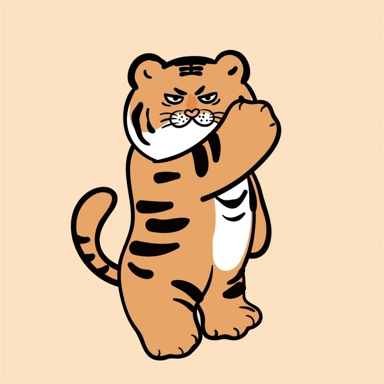 大王是老虎ip表情包卡通2022虎年新年头像 谢谢喜欢 ip大王是老虎
