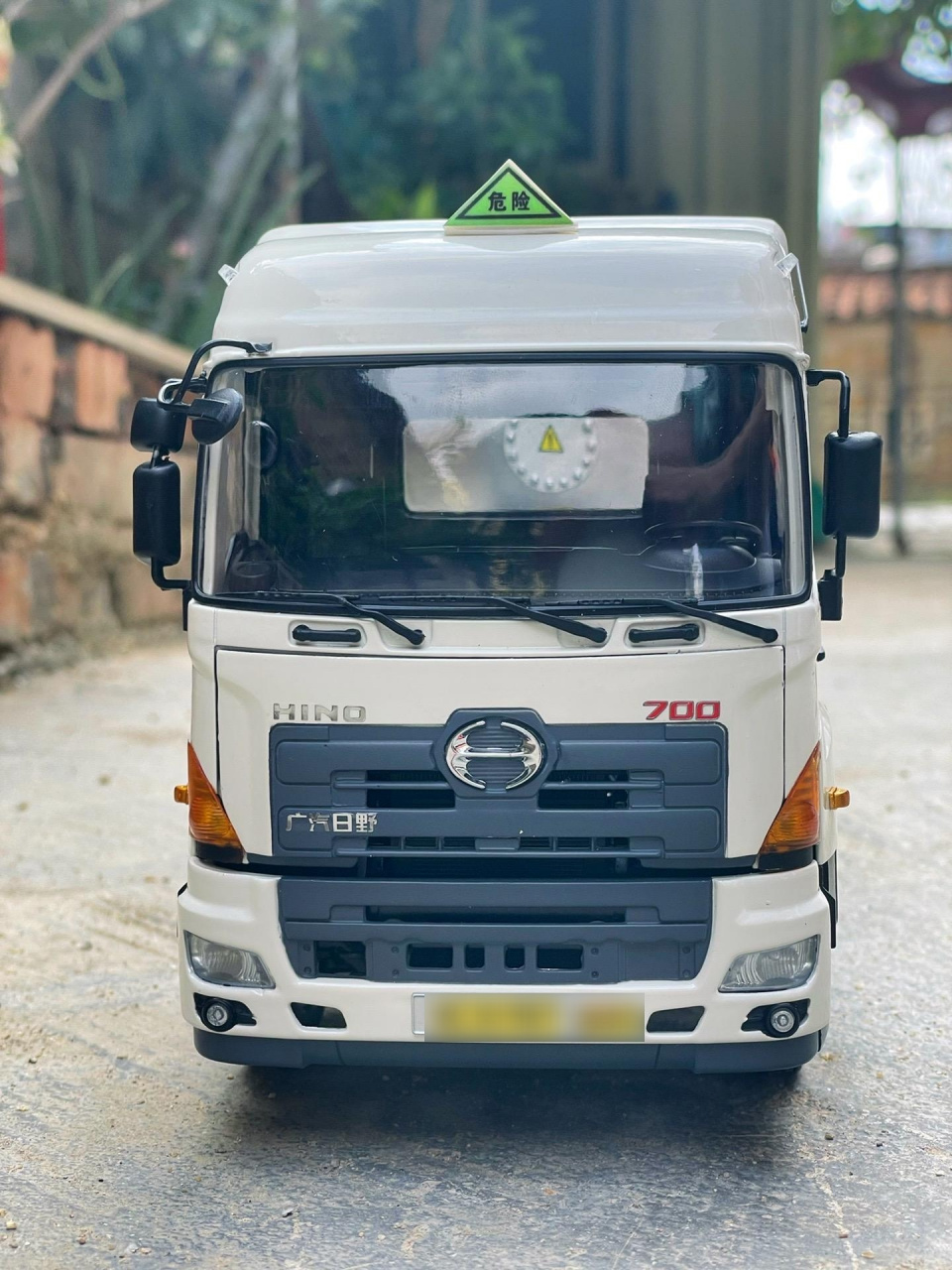 广汽日野国四危险品牵引车模型  标配广东建成11.5米液化石油气槽车