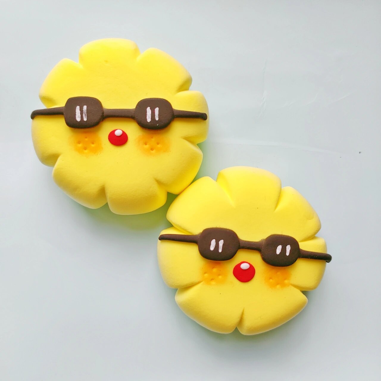 黄色系黏土冰箱贴|可可爱爱的小饼干94 这次捏了好多小饼干哟 还有