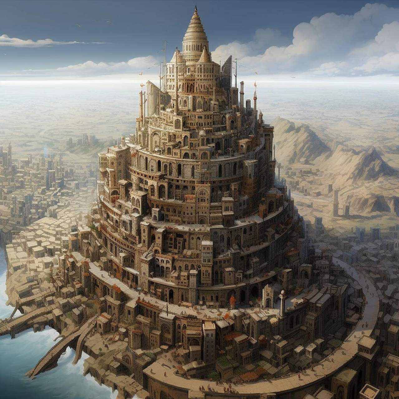 根据《圣经》的记载,巴别塔是由古巴比伦人建造的,在希伯来语中,"