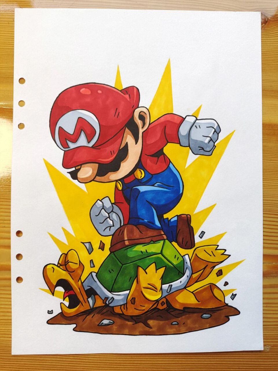 马里奥手绘(附原图) 马里奥手绘,最后一张原图. 色号已标记,仅供参考.