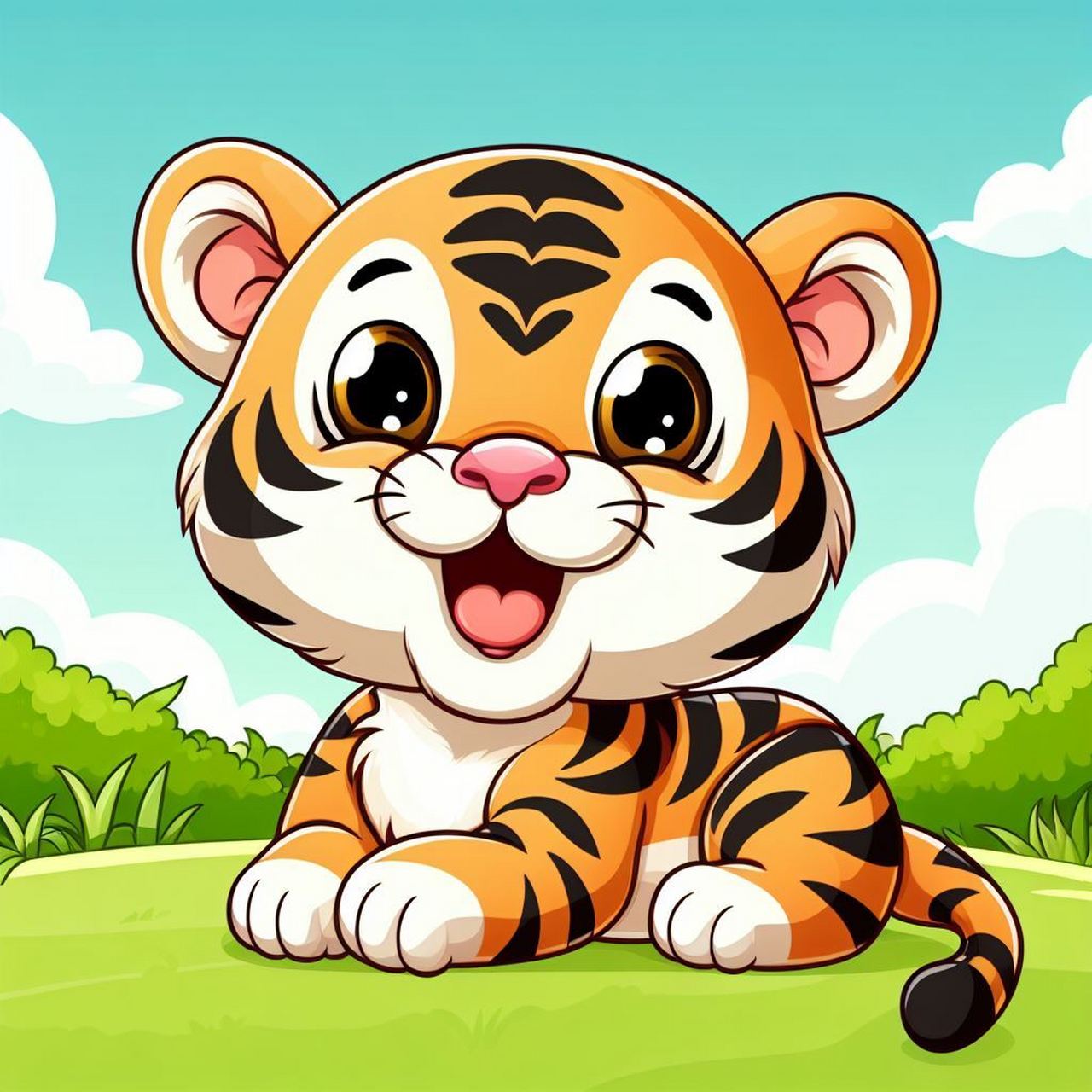 治愈系老虎卡通头像