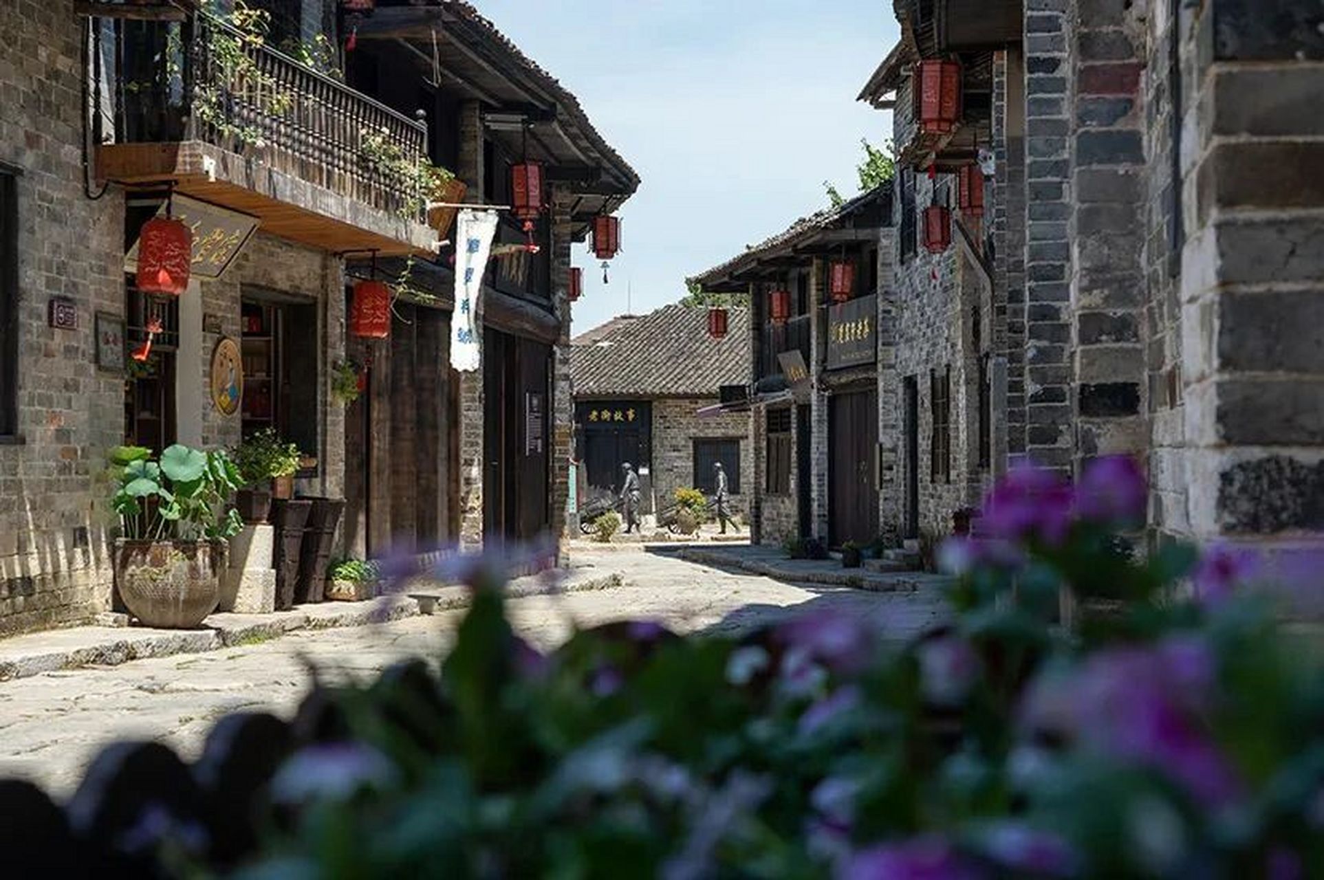 咸宁旅游‖90羊楼洞古镇 羊楼洞古镇上商业店铺大多集中分布在这段