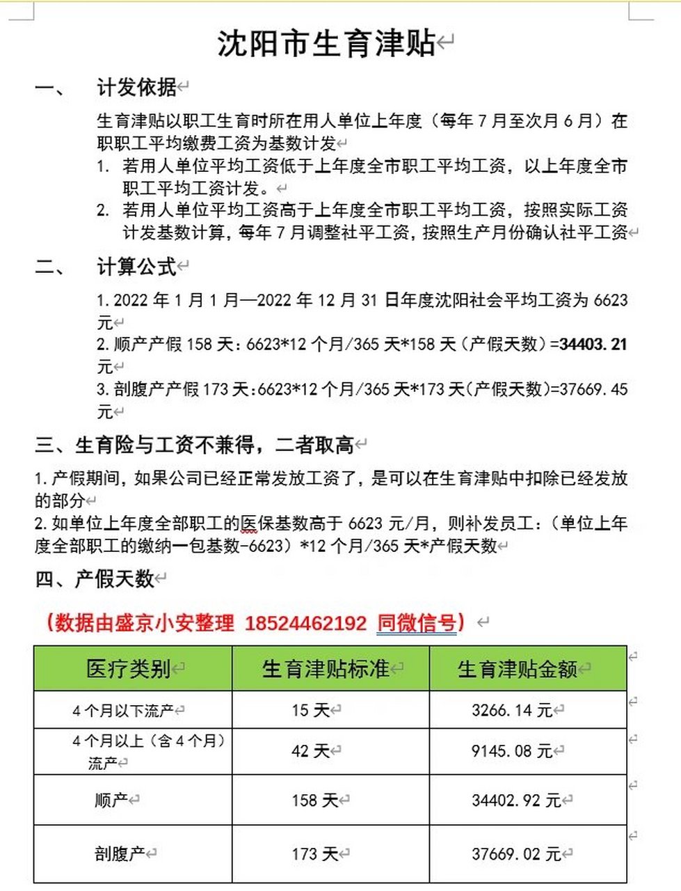 今天给大家讲一下缴纳职工医保生育可以享受的待遇 第一项:生育津贴