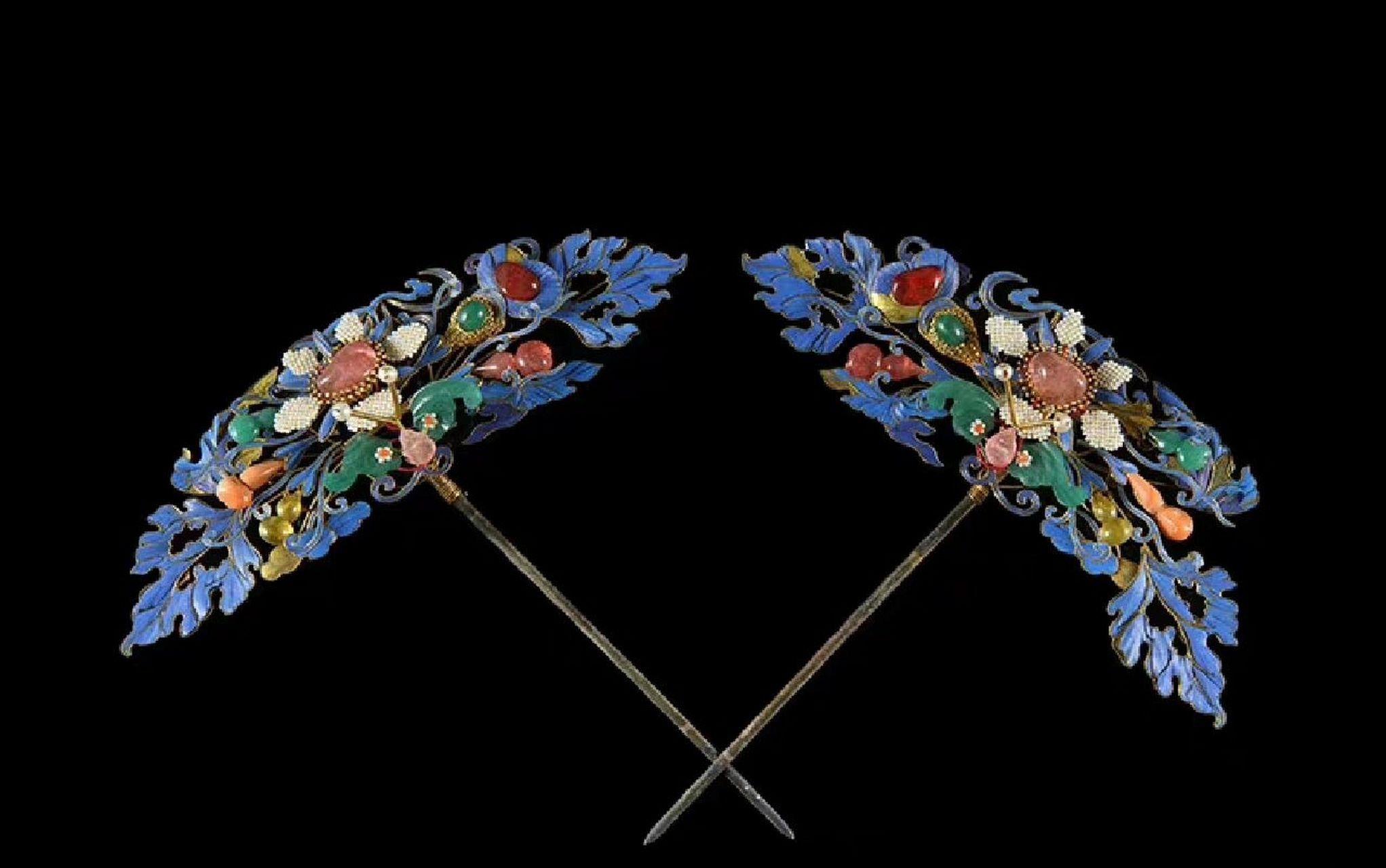 清代发簪系列【五】 清代宫廷后妃簪子上的纹样追求吉祥寓意,喜爱三多